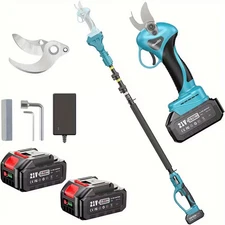 Seesii Electric Pole Pruning Shears Cordless Pole Shear 15ft Mx Reach 2*Battery