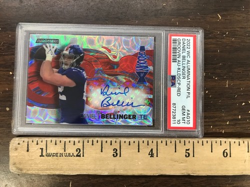 2022 wild card daniel bellinger groovin auto kaliedoscope red /2 psa 10 pop 1 - Picture 3 of 3