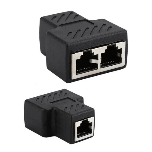 RJ45 Splitter Adapter Verteiler Netzwerk CAT5e CAT6 LAN Ethernet Kabel Dual Port - Bild 8 von 10