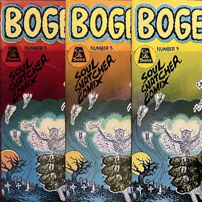 LOT of 3 Bogeyman #3 (Yellow, Red & Orange) 1970 Co & Sons Underground Comix  