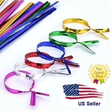 6" Twist Ties 6-Inch Genuine ULINE Pre-Cut-METALLIC for many uses-Pick Color-Qty