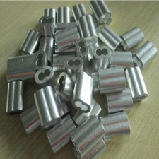 3/16" Aluminum cable sleeves/Crimps ~ Qty 25
