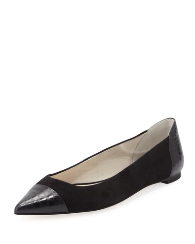Michael KORS LEIGHTON DESNUDO NEGRO GRAFITO SERPIENTE EN RELIEVE ZAPATOS PLANOS ME ENCANTAN - Imagen 10 de 12