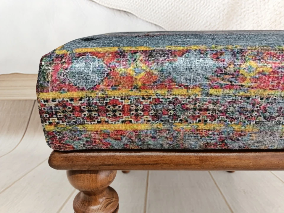 Ottoman footstool, Dressing table stool, Piano bench, Bedroom bench,Accent chair - Image 3 of 4