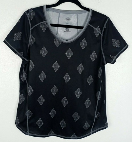 V-Neck Lightweight Black Gary Geometric 