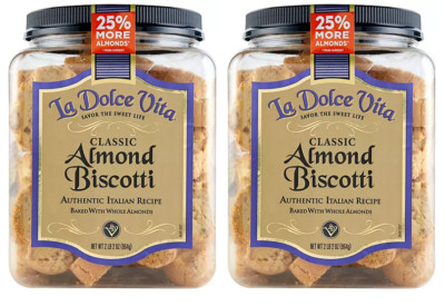 2 pack La Dolce Vita Classic Almond Biscotti 34 oz. FREE shipping