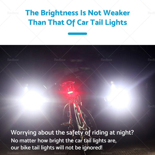 Red Bike Tail Light 120 Lumens LED USB Rechargeable Powerful Bicycle Rear Light - Picture 7 of 19