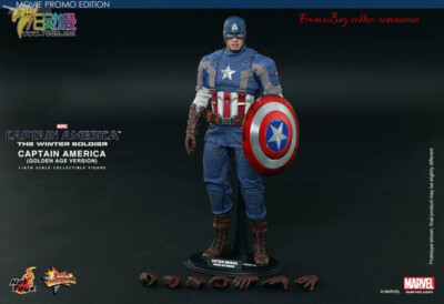 Perfect Hot Toys 1/6 Mms240 Captain America (Golden Age Ver.) In