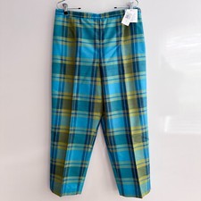 Vintage Rafaella Duponi Silk Ankle Pants Turq...
