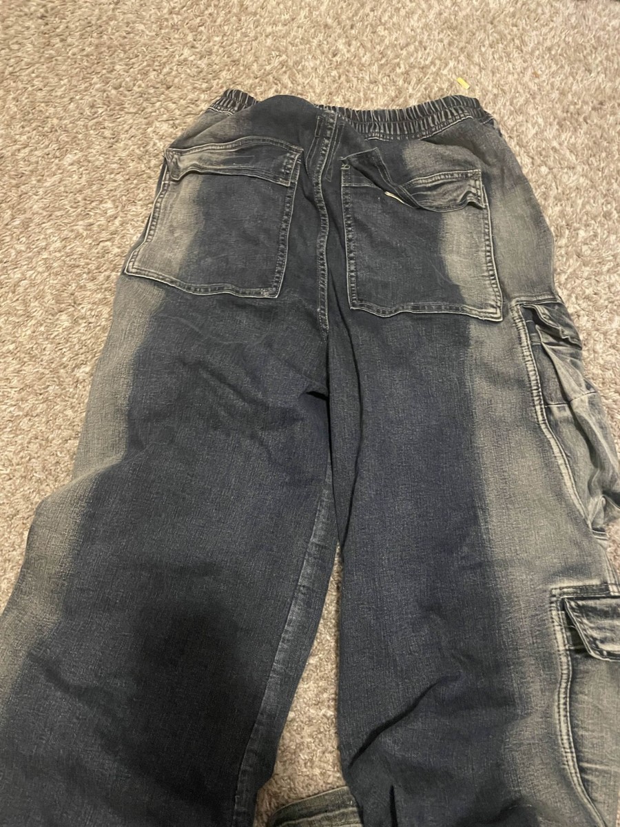 Rick Owens Double Cargo Jumbo Belas Blue and Tan Wash EDFU23