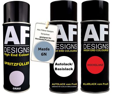 Für Mazda 6N Current Blue Metallic Spraydose Autolack Klarlack Spritzfüller Grun