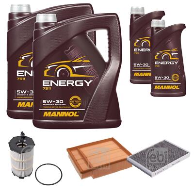 FEBI BILSTEIN Inspektionspaket 12L MANNOL Energy 5W-30 für Audi A4 Avant RS4