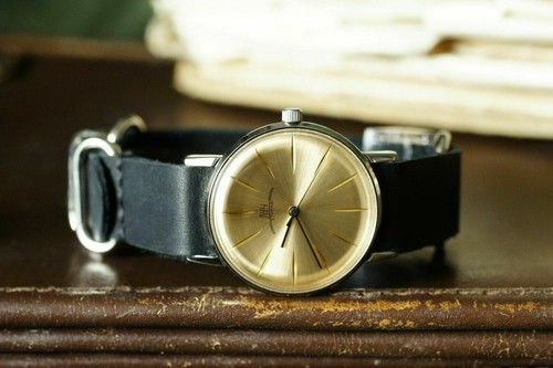 Wristwatch LUCH Ultra SLIM Mechanical leather strap Luxury (POLJOT De Luxe) - Picture 4 of 12