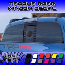 Rear Sliding Window Mexican American Flag Decal For Toyota Tacoma 2016-2021