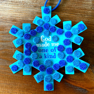 God Made You One of a Kind Glitter Snowflake Christmas Ornament Craft Kit