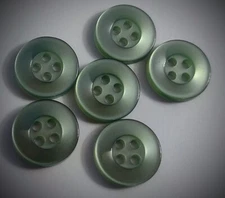 1/2" 4-Hole Green Dress Shirt Buttons