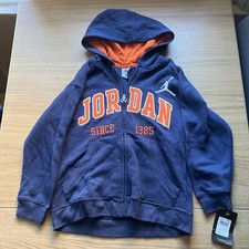 Jordan Sweatshirt Jacket Boy's Youth Size Small Navy Blue New With Tags