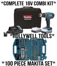 Makita 18V Drill Set, 74 Pieces 