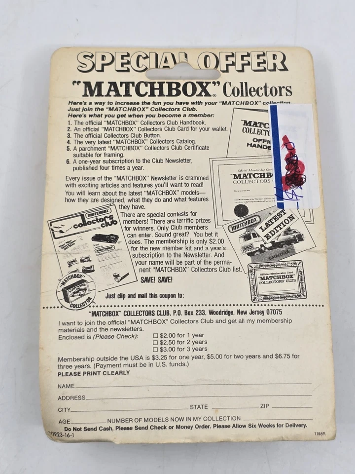 Matchbox #3 Turbo Porsche Green 1980 1-75 England On Card *NOT MINT* - Image 2 of 4