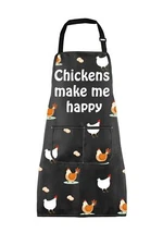 Chicken Apron for Chicken Lovers Kitchen Apron Chickens Make Me Happy Chicken...
