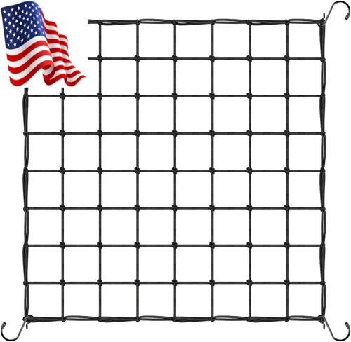 Trellis Netting, Scrog Net with 4 Hooks, 4X4 Trellis Net for Grow Tent, Heavy-Du