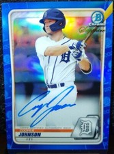 Cooper Johnson ⚾ 2020 Bowman Chrome Sapphire RC AUTO #BSPACJ