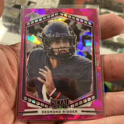 2022 Leaf Metal Draft Desmond Ridder PINK ICE SP Rookie Card #P-DR1