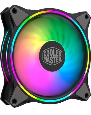 Cooler Master MasterFan MF140 Halo Fan, Duo-Ring ARGB Customizable Lighting, 1