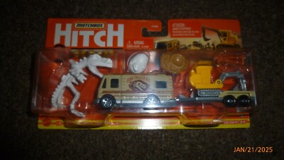 Matchbox HITCH & HAUL Truck Camper Flat Trailer Dino Digger Dinosaur Truck NEW!!
