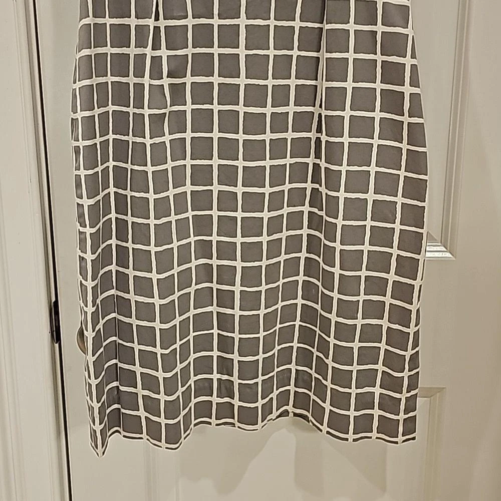 Abito smanicato Kate Spade New York grigio e bianco tubino con finestra taglia 8