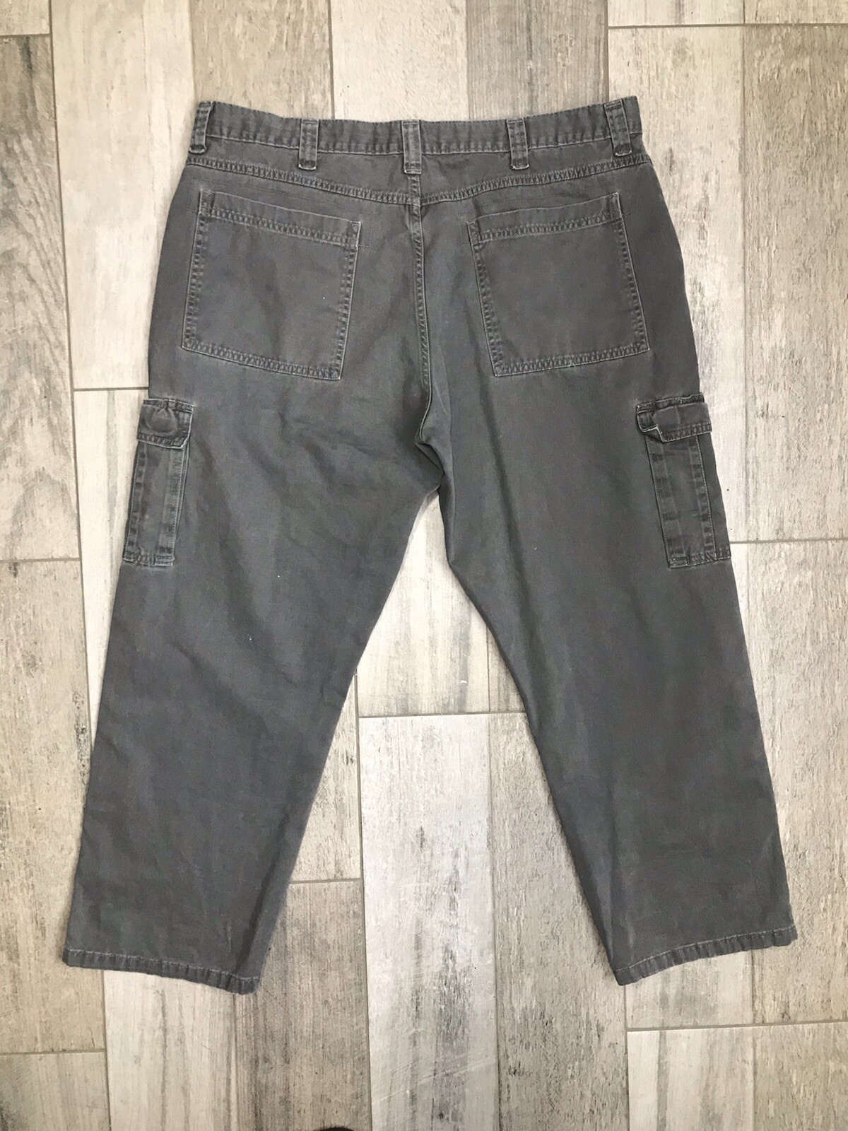 Wrangler Mens Classic Cargo Pants Size 40x30 Gray All… Gem