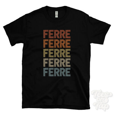 FERRE REPEATED RETRO STYLE T-SHIRT mens & womens novelty cool name gift