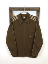 Vintage 80's Adidas Schwahn West Germany Jacket Brown Track Top Mens Size M