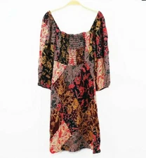 VELVET By Graham Spencer Frina Off Shoulder Floral Mini Dress Saffron S $178 B3