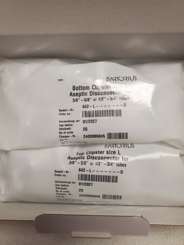 Sartorius Stedim 642-L-D Clipster Taglia L Sezionatore Asettico 642LD/Confezione da 10 - Foto 3 di 6
