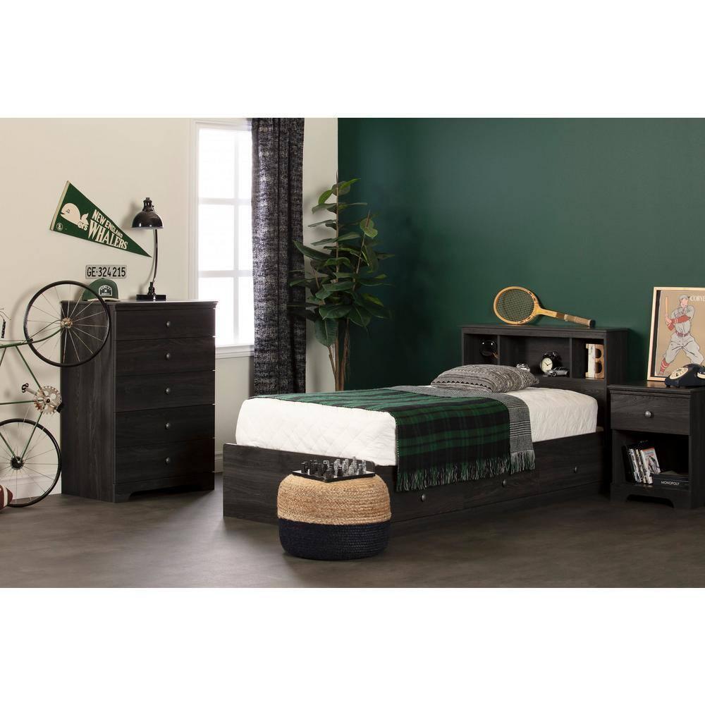 South Shore Bookcase Headboard 36.25" Standard Assembly Required Wood Gray Oak