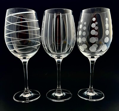 Mikasa Smoke Wine Glasses Set Of 3• Mikasa •Cheers• White Wine