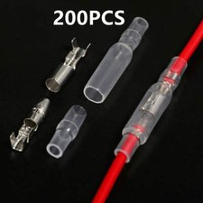 200PCS 4.0mm Bullet Terminal Car Electrical Wire Female Male Connector Set USA