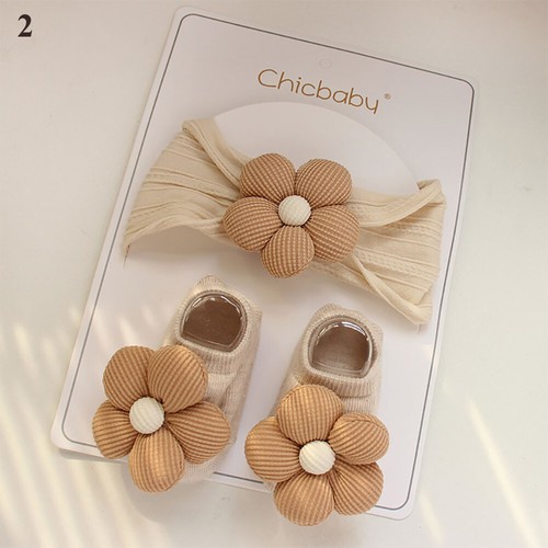 Flower Headband Socks Baby Hairband Girl Elastic Newborn Nylon Soft - Picture 10 of 19