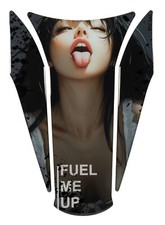 Tankpad Lackschutz 3D hot Woman FUEL ME UP passend f&uuml;r Kawasaki Motorrad