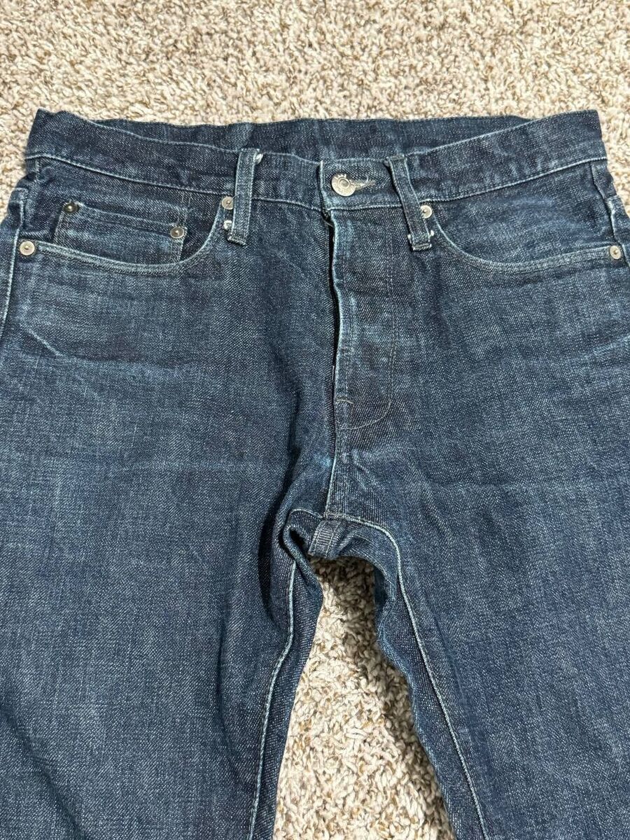 Helmut Lang Men's Dark Resin Selvedge Denim Jeans Size 29x26 Helmut Lang Men's Dark Resin Selvedge Denim Jeans Size 29x26