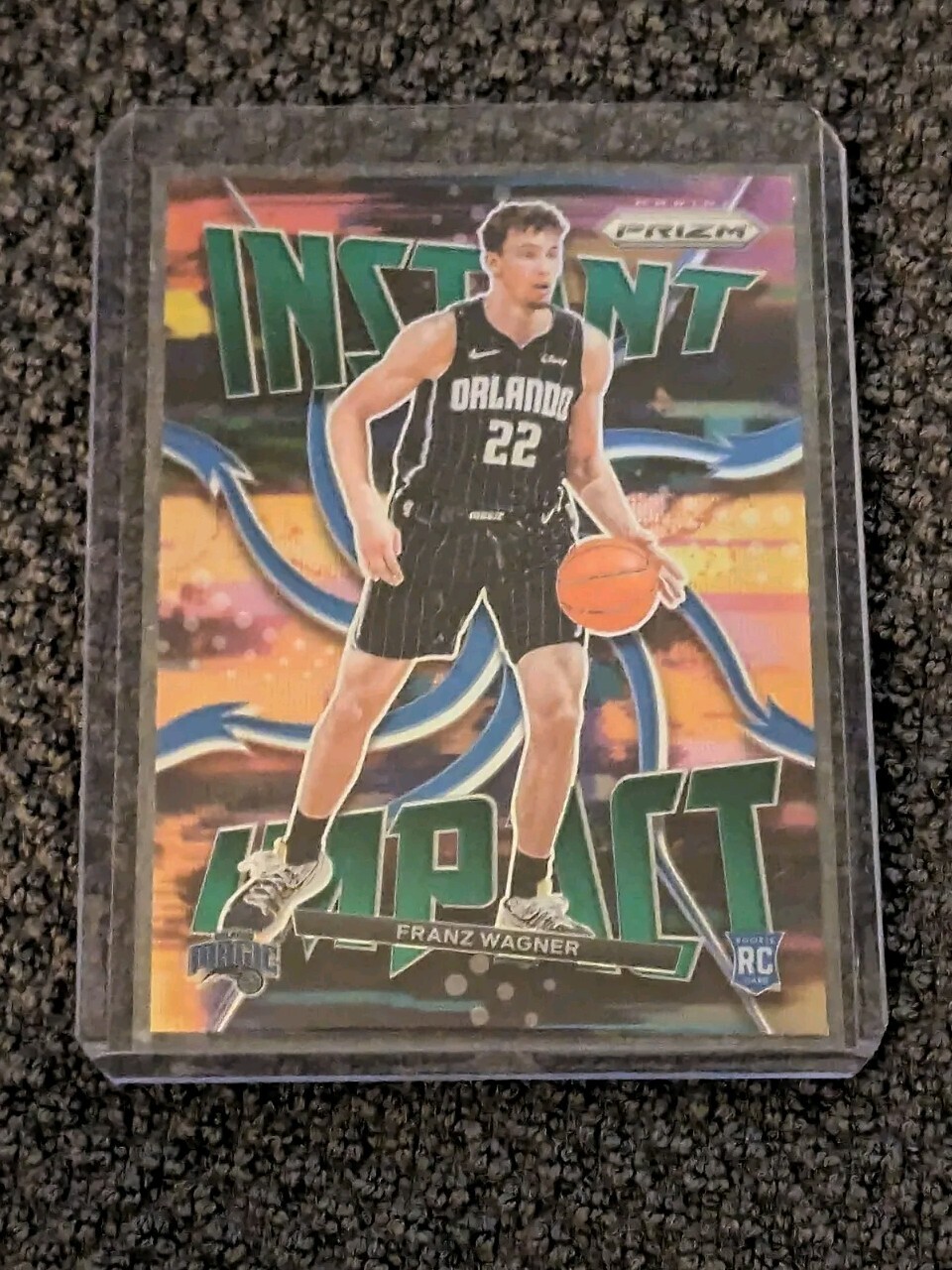 2021-22 Panini Prizm Instant Impact #13 Franz Wagner Rookie Green Parallel