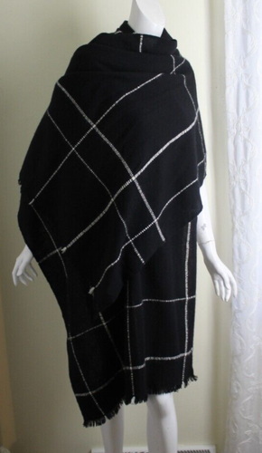 Pull Oversize Femme Eskandar - 100% Cachemire Noir - Patchwork Coloré - Taille Unique (One Size) - Occasion Parfait état