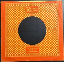United Artists Records 45rpm commercial/company sleeves orange : Lot of 4