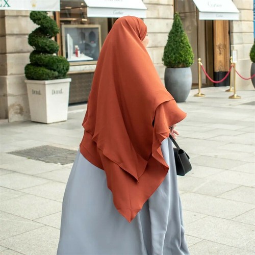 Women Muslim Khimar Hijab Prayer Headscarf Arab Scarf Overhead Burqa Full Cover - Picture 3 of 37