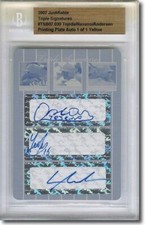 Oscar Tejeda * Yamaico Navarro Lars Anderson Autograph Rookie Auto Plate BGS 1/1
