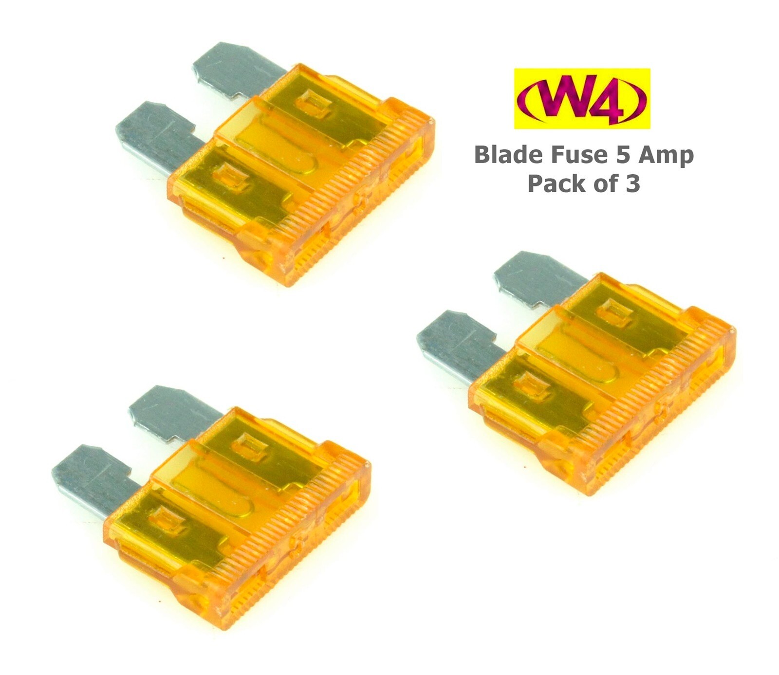 W4 5 Amp Blade Fuses - Pack of 3 - 37535