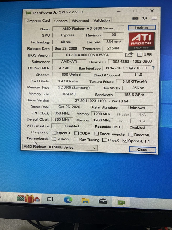 Dell ATI Radeon AMD C001 109-C00137-20 02XTG4 1GB GDDR5 GPU -TESTED - Image 2 of 4