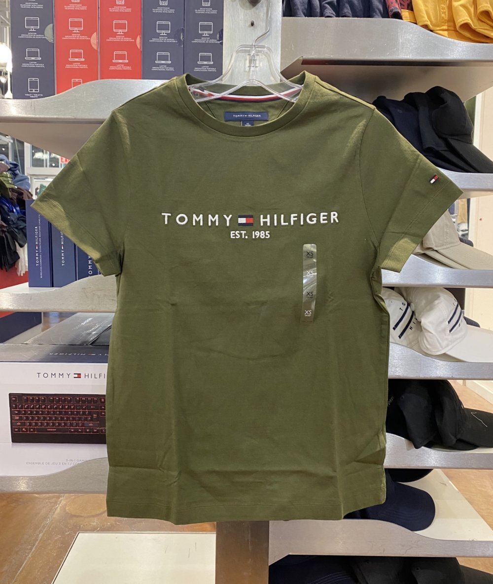 Tシャツ　　ともとも様 NWT Mens Tommy Hilfiger Logo Short Sleeve Tee XS 78J6318 701