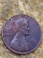 1983 Lincoln Cent Double Clipped Planchet             